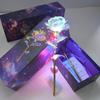24K Gold Rose with Gift Box: Luminous Single Gold Foil Gilded Rose for Chinese Valentine's Day