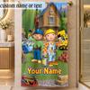 Beach TowelBob the Builder Custom Name Text Personalized Soft Towel for Beach Pool Indoor Home Decor Gift