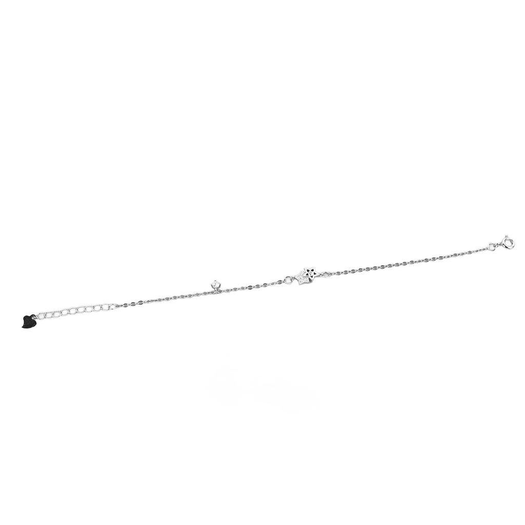 Women Bracelet 925 Silver Star Design Simple Style Accessory Present for Friends Family