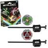 BeyBlade X Multipack Beyblade Luke Skywalker 4-80B Vs. Darth Vader 4-60B, Star Wars, Ages 8 and Up