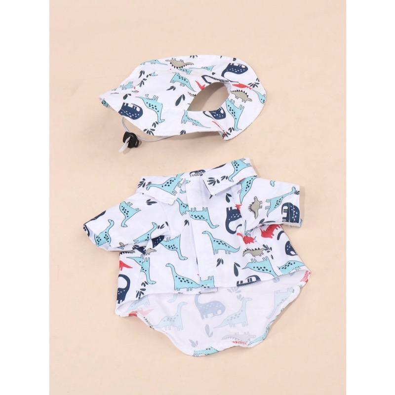 1pc Non-Stretch Slim Fit Hawaiian Shirt For Pets, Suitable For Small Dogs Like Teddy & Pomeranian, Not Recommended For Large Dogs