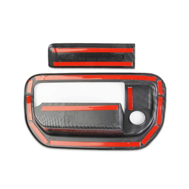 For Honda Ridgeline - Pilot Trunk Rear Door Handle Trim Cover Accessories Component Cover Carbon Fiber