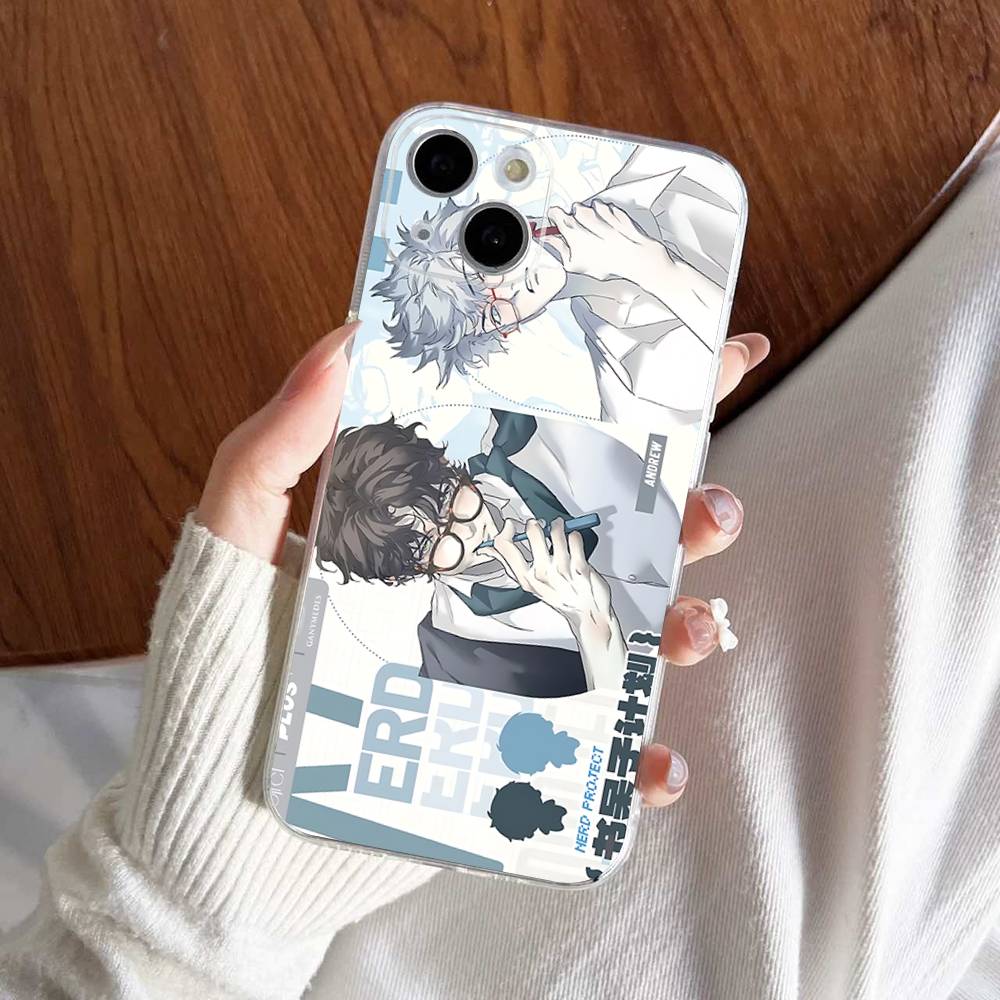Nerd Project bl Anime For iPhone 11 12 13 14 15 16 17 Pro Max Plus 13 Mini Silicone Soft Transparent Back