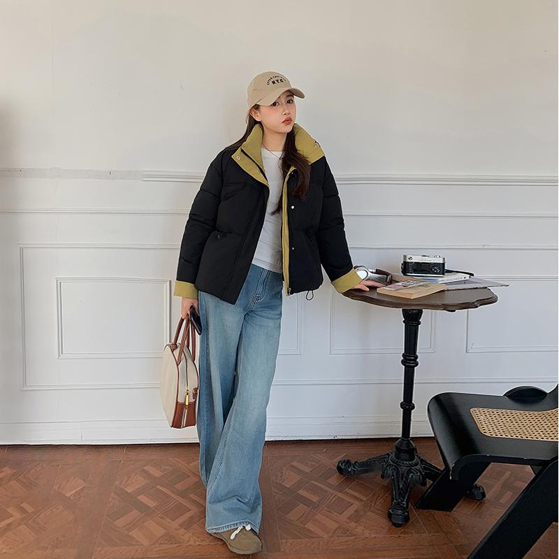 Autumn Winter Thicken Warm Parka Women Casual Solid Color Loose Short Jackets Outwear