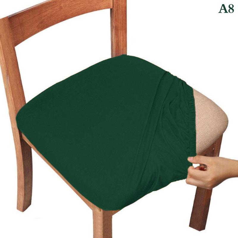 Dining Room Chair Cover Seat Covers Spandex 13Solid Colors Removable Washable Elastic Cushion Covers For Home