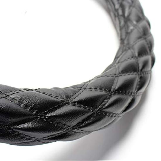 Azur Steering Wheel Cover for Toyota Soft Leather Size S Lapin, Black, (Outer Diameter Approx. 36-37cm), XS59A24A-S-030