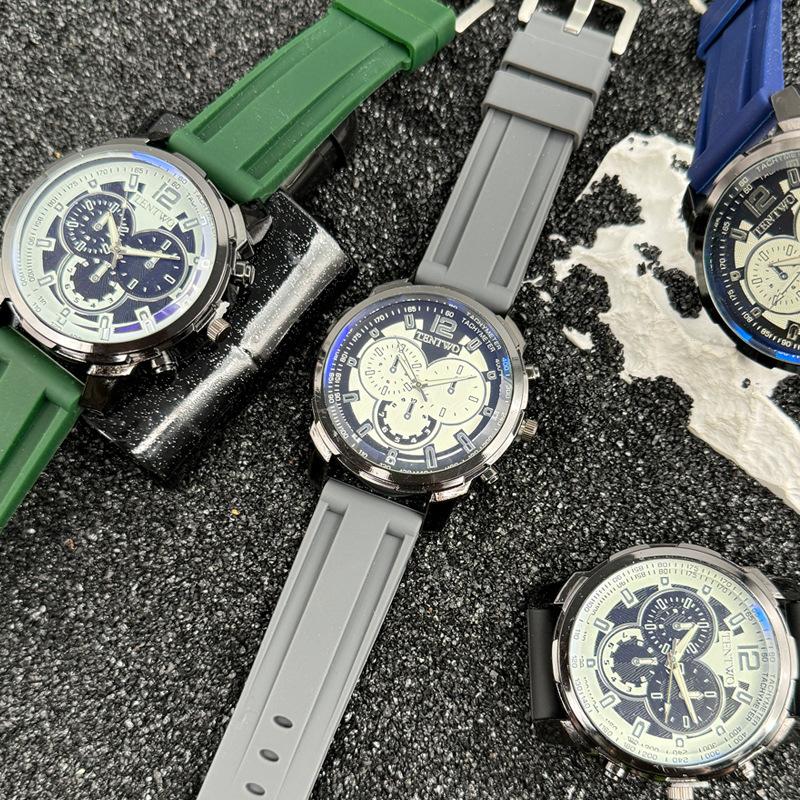 JYL Men's Watch Trendy Student Casual Sports Silicone Strap