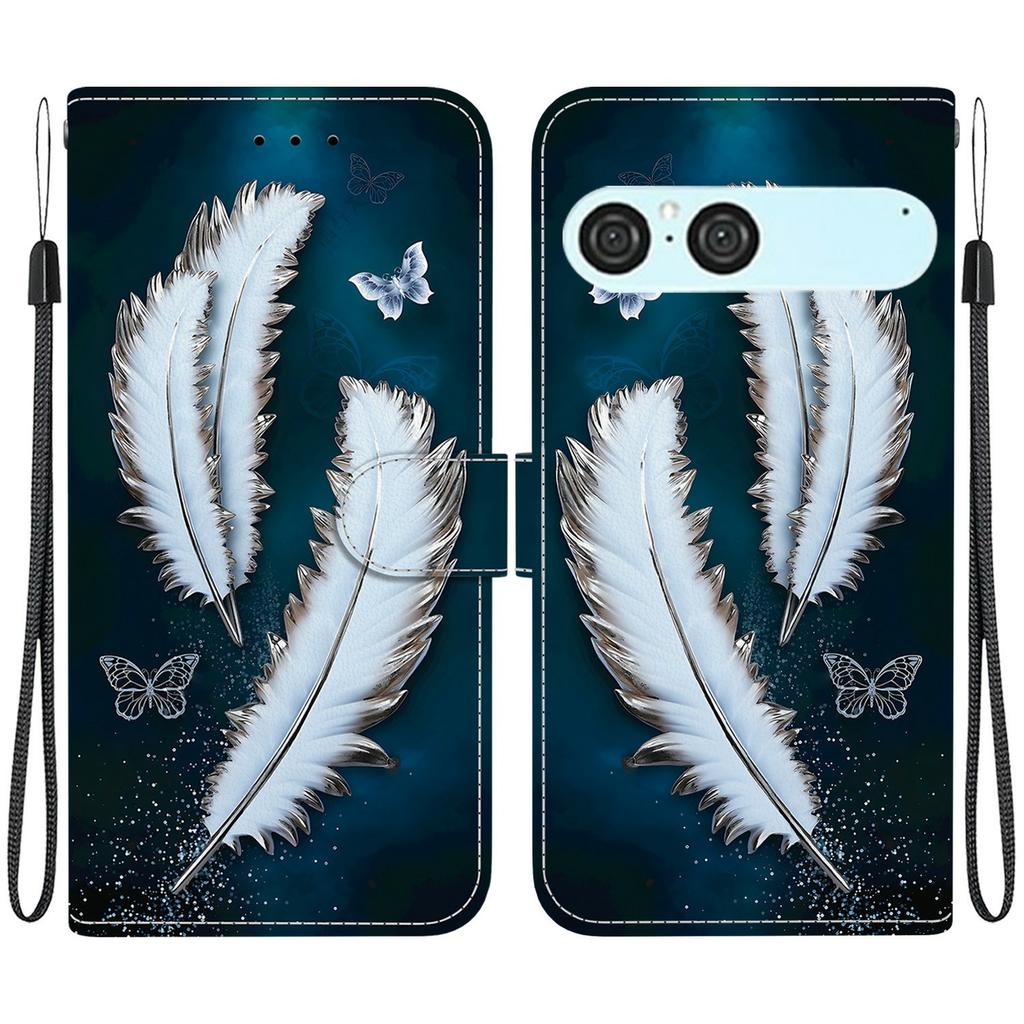 For Sony Xperia 10 VII Case Pattern Printing Leather Flip Wallet Phone Cover with Lanyard