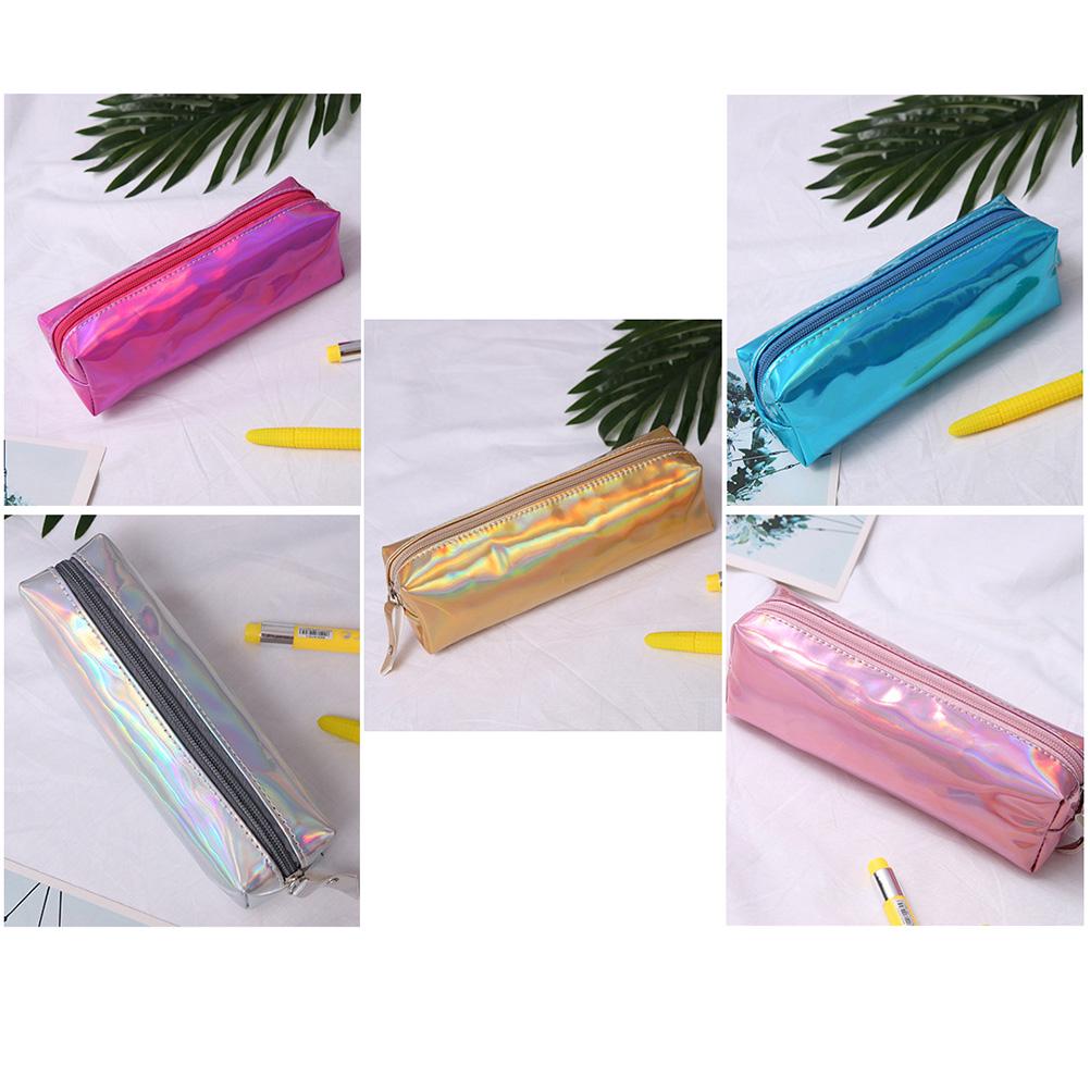 Gold Pencil Case Glitter Pen Bag Pouch Flexible Exquisite Craftsmanship Student Travel Gift Pencil Case