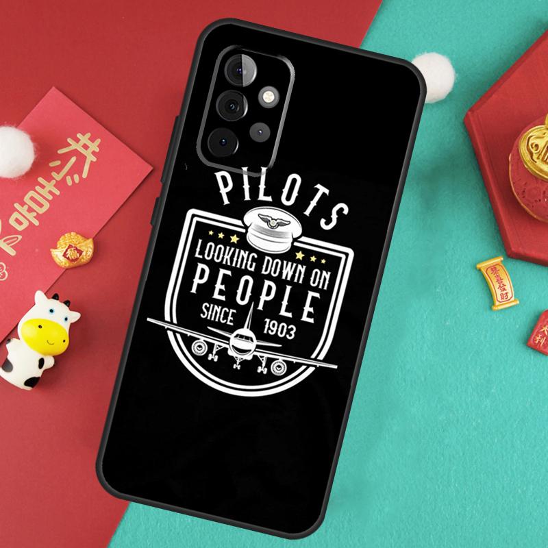 Airplane Pilot Case For Samsung Galaxy A13 A33 A53 A15 A25 A35 A55 A54 A34 A14 A71 A51 A12 A32 A52 Cover