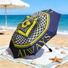 1pc Modern Freemasonry Umbrella Portable Folding Umbrella Iron Frame Hole Bone Structure Outdoor Home Umbrella