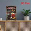 Metal Wall Art, Negroni Recipe Print, Orange Citrus Retro, Bar Pub Decor