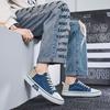 Men's Breathable Fabric Casual Canvas Shoes,Low Top Lace Up Outdoor Sneakers,Fashion Slip On Shoes.