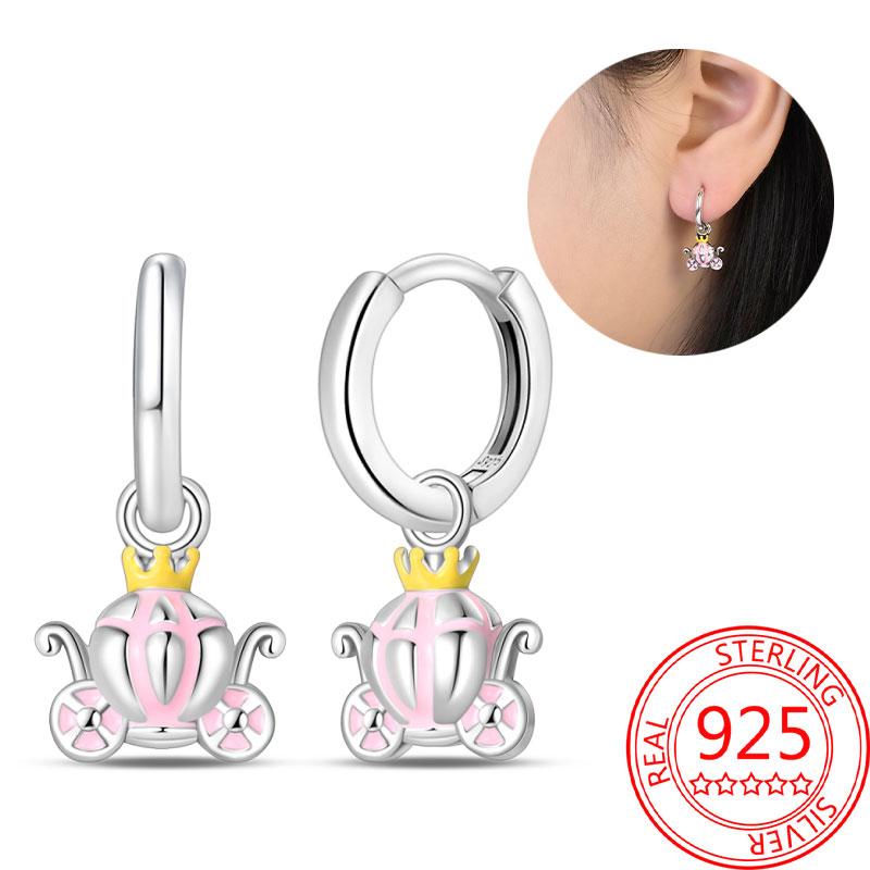 Brincos de abelha para menina adorável amarelo preto dançando abelha feliz s925 brincos de argola presente de aniversário joias de prata