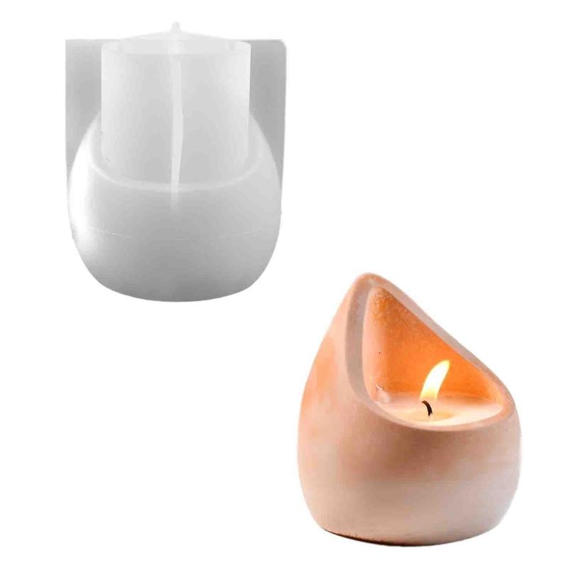 Teardrops Shape Silicone Candle Cup Molds for Candle Holder Succulent Planter Jewelry Case Cement Gypsum Silicone Molds 1