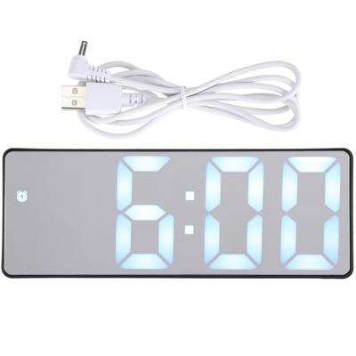 Ceas deșteptător digital cu afișaj LED electronic inovator pentru desktop, cu oglindă pentru dormitor