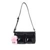 [RABBITAXCIS] 253510 Esther Bunny Synthetic Leather Shoulder Bag with Plush Toy, Domestically Available, Black, 27cm X 16.5cm X 9.5cm, 395g, 2
