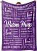 Afterprints Warm Hugs Healing Blanket  Soft Comfort Throw Blankets X Inspirational Get Well Gifts for Women Breast Cancer Suppor