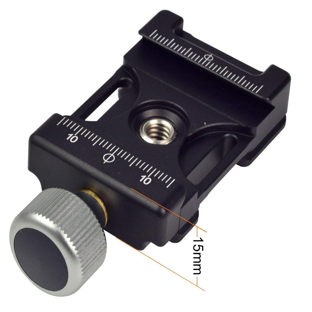 Quick Release Standard Aluminum Screw Knob Quick Release Clamp for Tripod Mount [Z-Jing] DC-38Q Clamp, Arca-Swiss Compliant, Clamp,