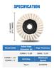 115/125mm Wool Felt Polishing Pad Sturdy Angle Grinder Polishing Disc for Metal Ceramic Marble Polishing Wheel Grinding Tool 1pc
