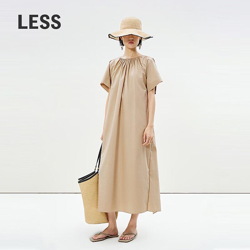 LESS 2025 Summer Cotton Short-Sleeve Dress