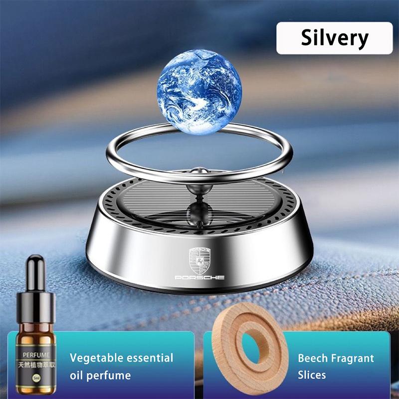 Car Solar Auto Rotation Air Freshener Perfume Seat Auto Decoration Ornament For Porsche Cayenne GTS Panamera Carrera GT3 Sticker