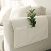 Cotton Linen Fabric Storage Armrest Pad Anti Slip Dustproof Simple Storage Pocket Four Season Universal Sofa Armrest Cover Cloth