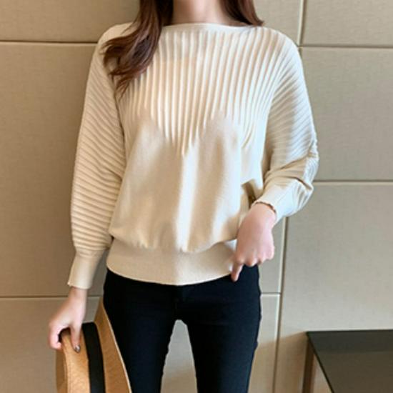 2024 Japan-Korea Autumn/Winter Women's Batwing Sleeve Knit Pullover Sweater