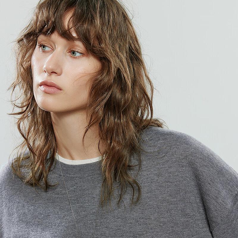 Chuyu Women's Faux Two-Piece Contrast Knit Top