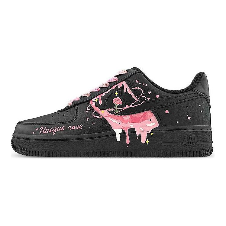 Nike Low top Skateboard Shoes Women's Black Pink DD8959-001(Team40-)