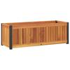 Plant Pot 80x30x27.5 cm Solid Acacia Wood and Steel