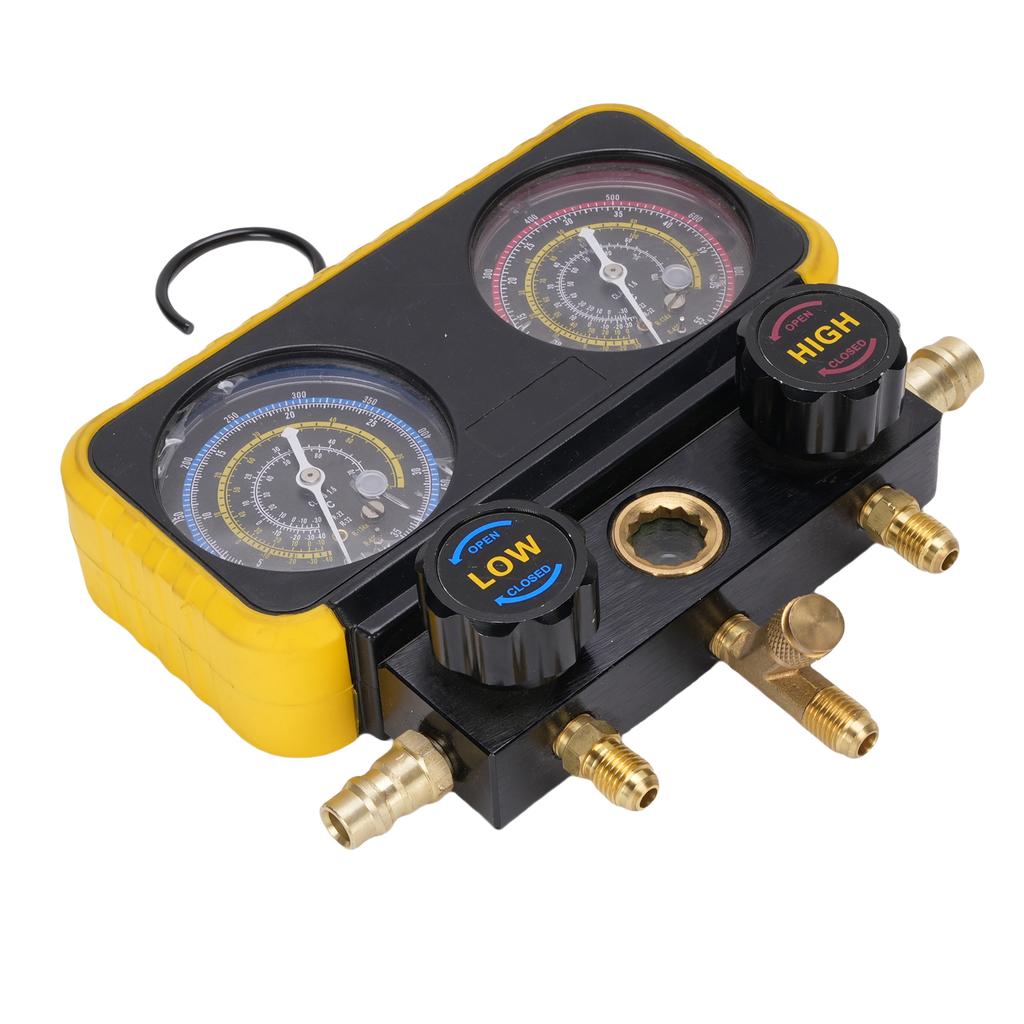 AC Manifold Gauge Set Automotive Manifold Gauge with 3 Hoses Replacement For R410A R32 R134A R22