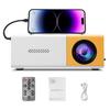 Full HD 1080p Destekli Taşınabilir Mini Projektör - Uzaktan Kumanda, USB ile Çalışır, Akıllı Telefonlar ve USB Cihazları için İdeal