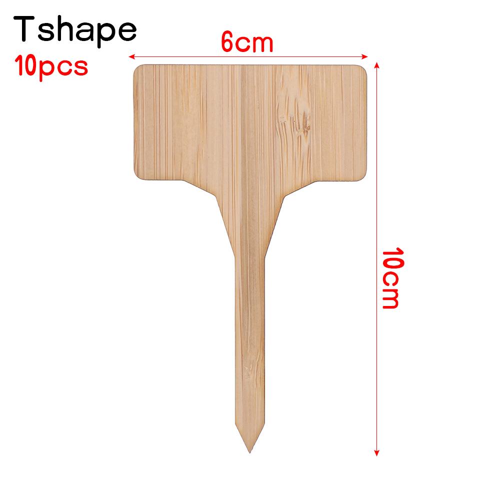 10PCS Eco-Friendly Bonsai Ornament Nursery Pots Wood Sign Tags Bamboo Plant Labels Garden Markers Planting Tools