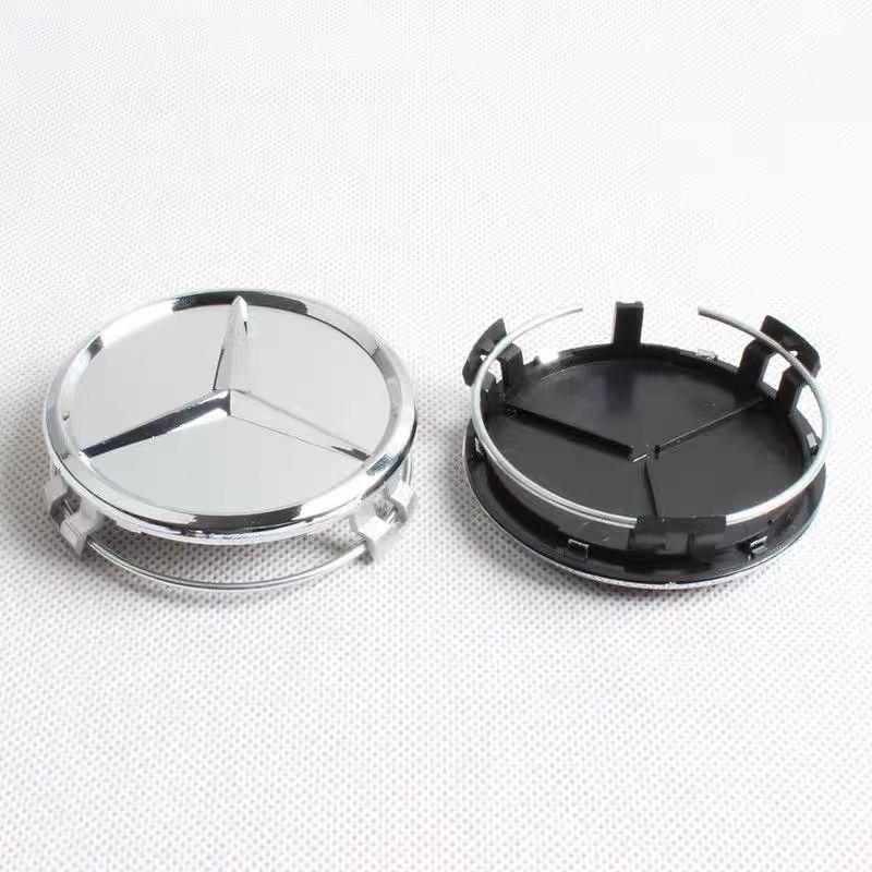 New 2025 Hot 4PCS 75MM Car Wheel Center Hub Caps Tire Rim Covers Auto Accessories For Mercedes Benz CLA A180 W108 AMG CLK W201 W