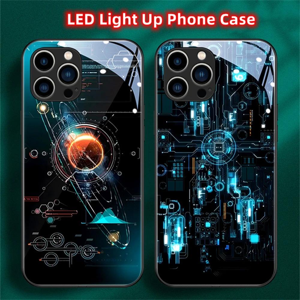 Tech Style LED Glowing Phone Case – Light Up Cover for IPhone Samsung