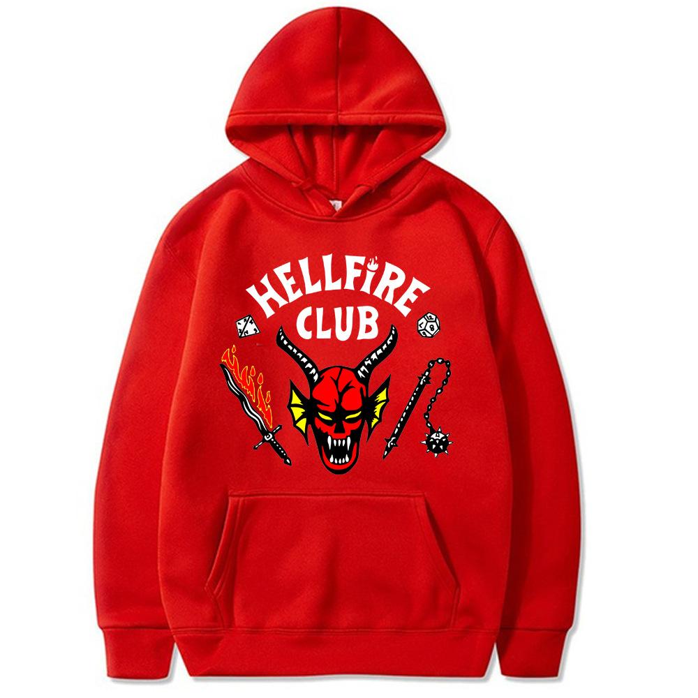 

Модні худі Hellfire Club для чоловіків і жінок Harajuku Повсякденні світшоти Унісекс Оверсайз Вуличний одяг Худі з довгим рукавом Пуловер Вуличний одяг M зелений