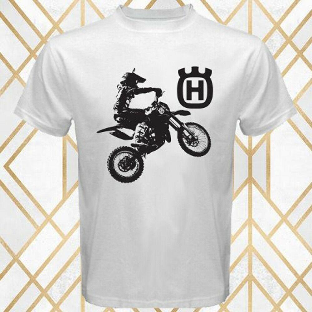 

Husqvarna Motocross Sports Motorcycle Logo White Unisex T-Shirt