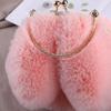 Rabbit Shaped Fluffy Shoulder Bag Fashion Chain Crossbody Bag Plush Handbag Cute Zipper Purse For Valentine's Day