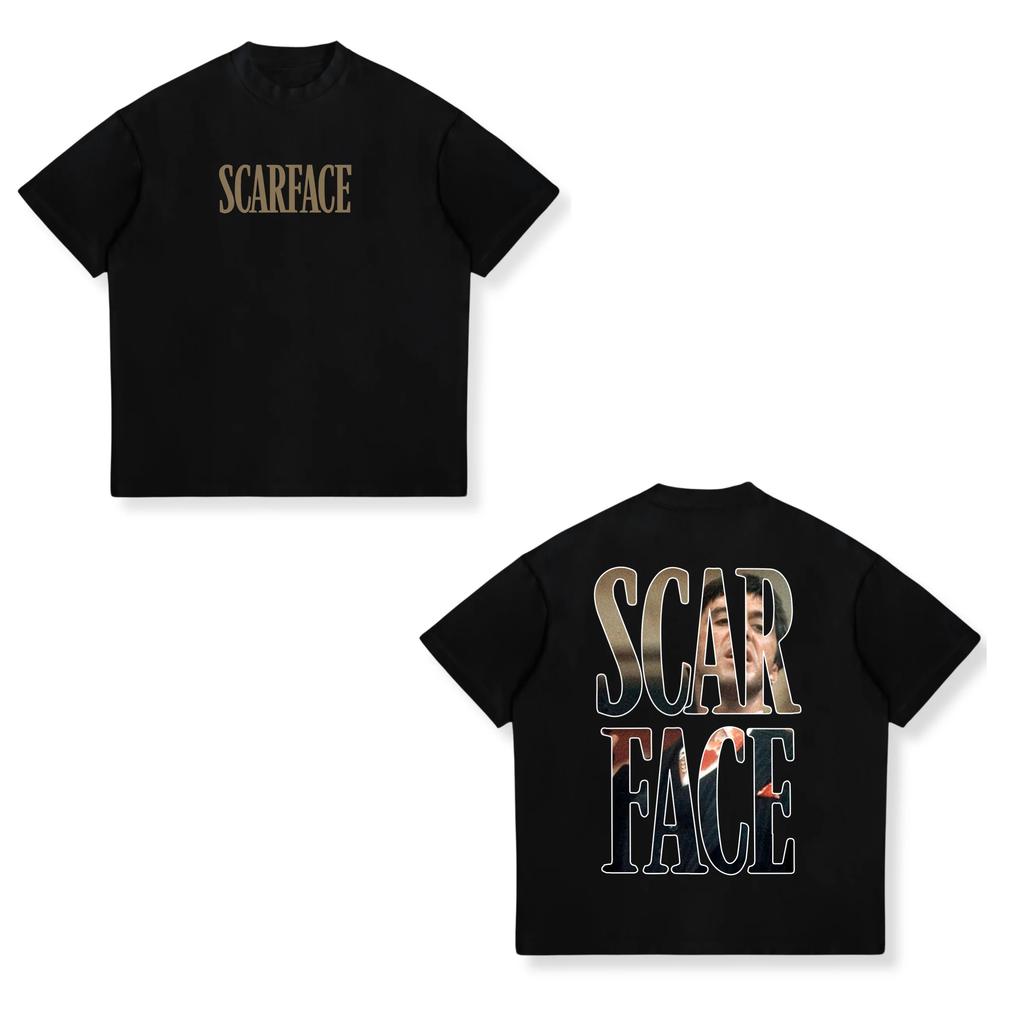 2025 Summer Scarface Al Pacino Movie Joint European and American Trend Loose Unisexs and Womens TShirts Classic Movie EleUnisexts
