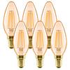 LVWIT Chandelier Bulbs, E12 Base, 4.5W (36W Equivalent), 420lm, 2400K Filament, LED Candelabra Bulbs, Energy Saving, PSE Certified, Non-Dimmer
