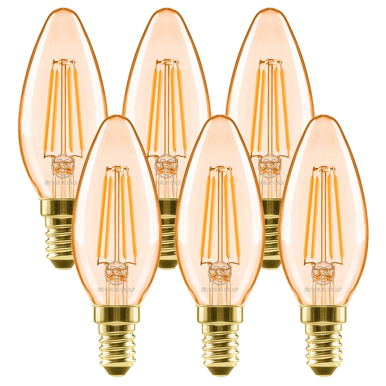 

LVWIT Chandelier Bulbs, E12 Base, 4.5W (36W Equivalent), 420lm, 2400K Filament, LED Candelabra Bulbs, Energy Saving, PSE Certified, Non-Dimmer