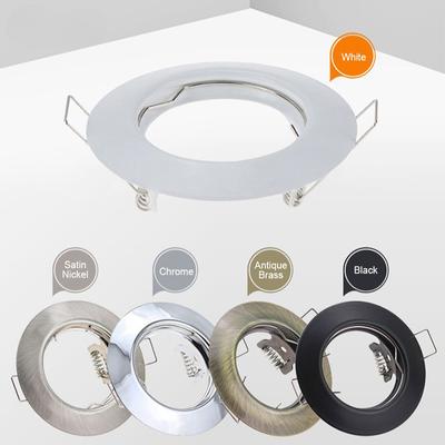 LED Downlight Inbouwmontage Frame GU5.3/GU10/E27 Plafondlamphouder Basis Keuken Spotverlichting Beugel Fittingen Uitsparing 55mm