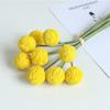 9 Head Artificial Gold Ball Chrysanthemum Plastic Lifelike Small Ball Flowers Bouquet Real Touch Simulated Chrysanthemum