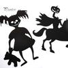 Halloween Wall Decals Skeleton Hand Pumpkin Felt Decals, Spooky Cutout Stickers, Horror Party Decorations Self Adhesive Seasonal Art for Door