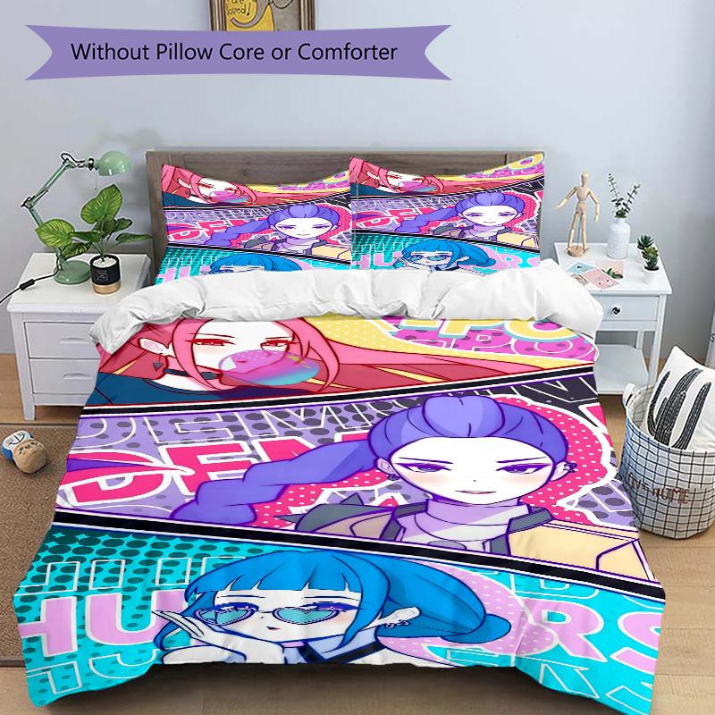 3pcs K-Pop, Demon Hunter Comforter Set - Four Seasons Home High,Machine Washable Bedspread with Pillowcases (No Filling) yy250909044