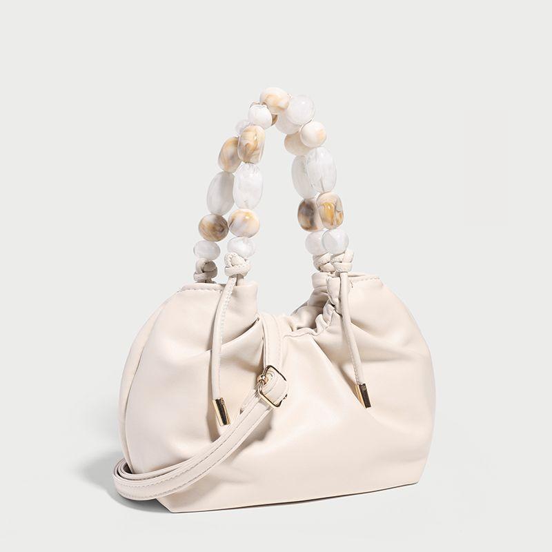 

Женская плиссированная сумка-ведро на цепочке через плечо Весна/Лето 2025