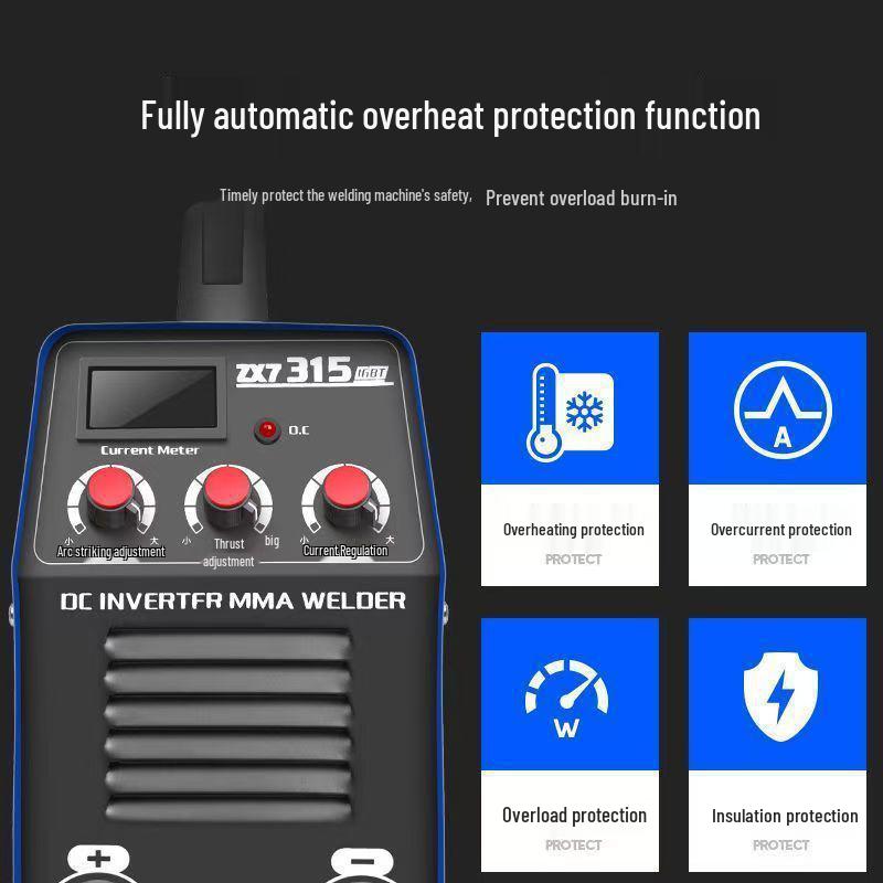 220V 250A Portable Electric Welder - High-Power Single Voltage Household Welding Kit