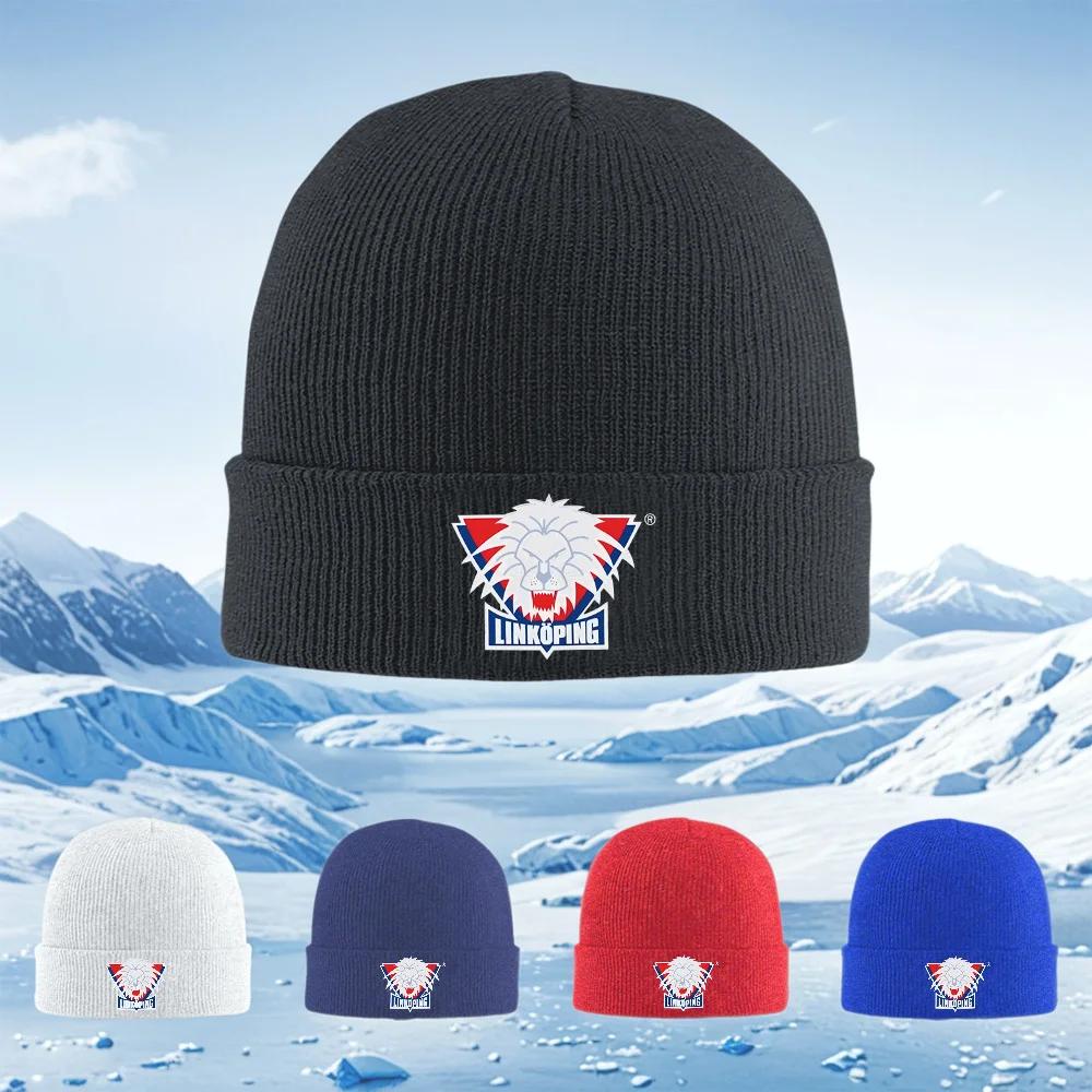 New Lion Face Logo Red Blue Triangle Unisex Women Unisex Knitted Hat Beanie Pullover Cap Winter Thermal Warm Christmas Outdoor Cycl