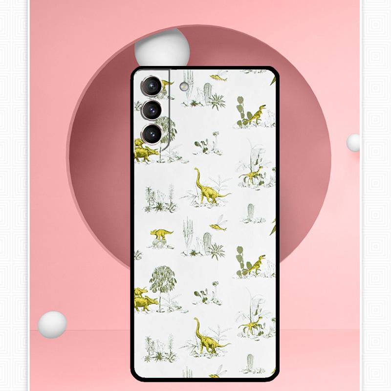 Dinosaur Pattern Case For Samsung Galaxy S24 Ultra S20 S21 S22 S23 S25 Ultra S9 S10 Plus S25 FE Cover Funda